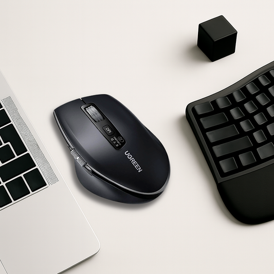 Souris ergonomique sans fil - Trackball Double Molette 5000 DPI