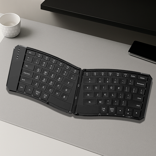 Clavier Ergonomique Filaire - QWERTY Pliant Compact Silencieux