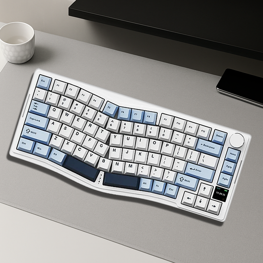 Clavier Ergonomique Sans Fil - QWERTY Mécanique Tri Mode