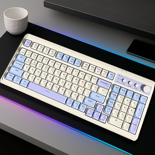 Clavier Gaming Sans Fil - QWERTY Mécanique Tri Mode