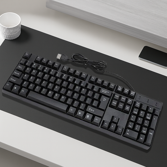 Clavier PC Mécanique Filaire - QWERTY 104 Touches Compact