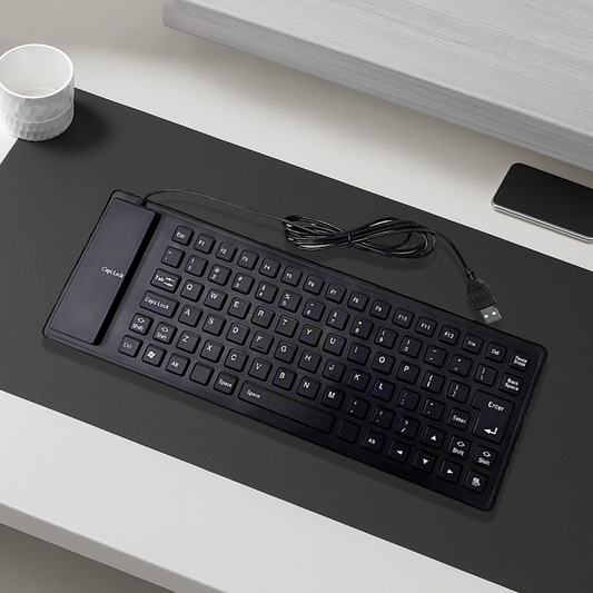 Clavier PC Filaire - QWERTY Souple Pliable 85 Touches