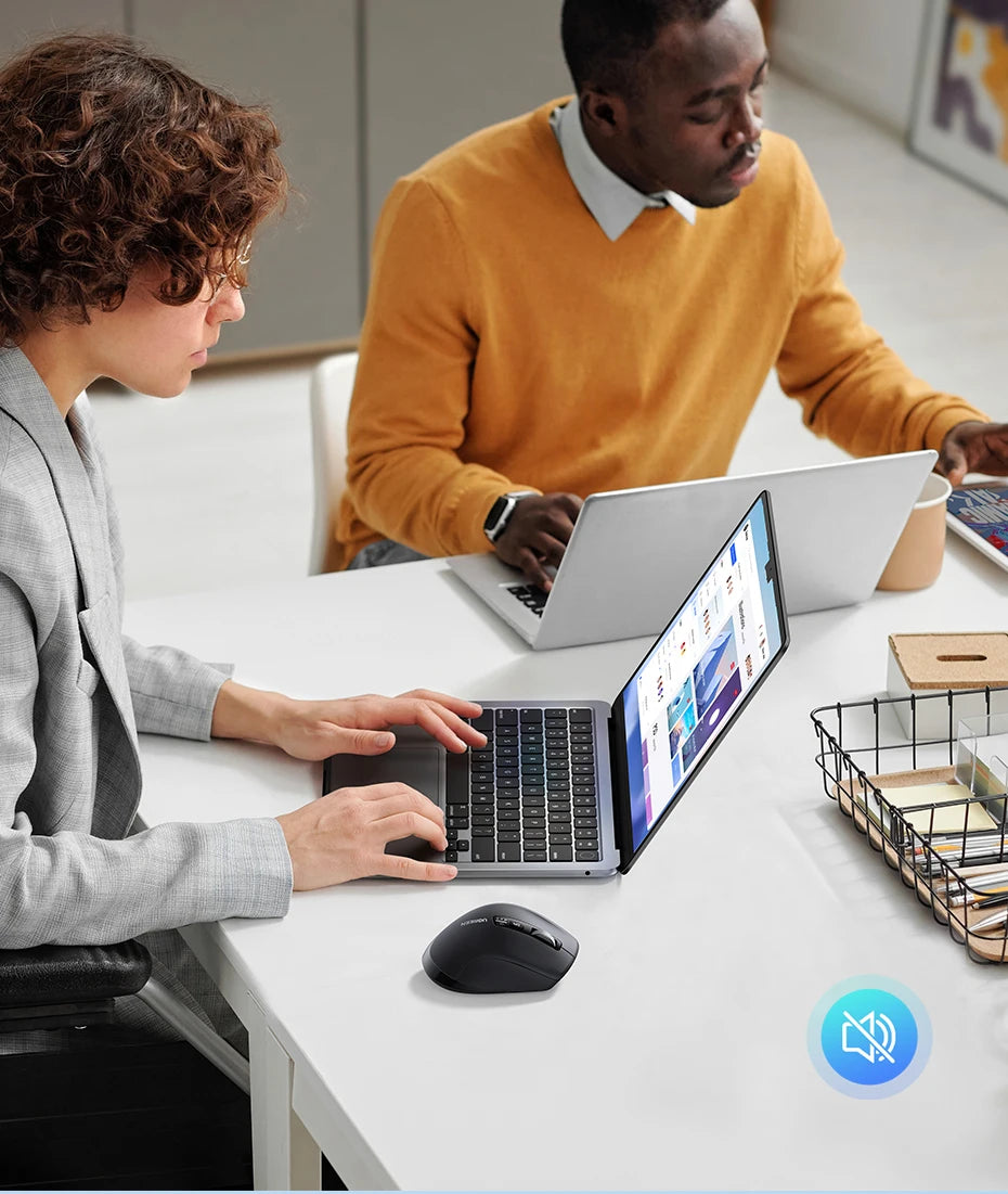 Souris ergonomique sans fil - Trackball Double Molette 5000 DPI