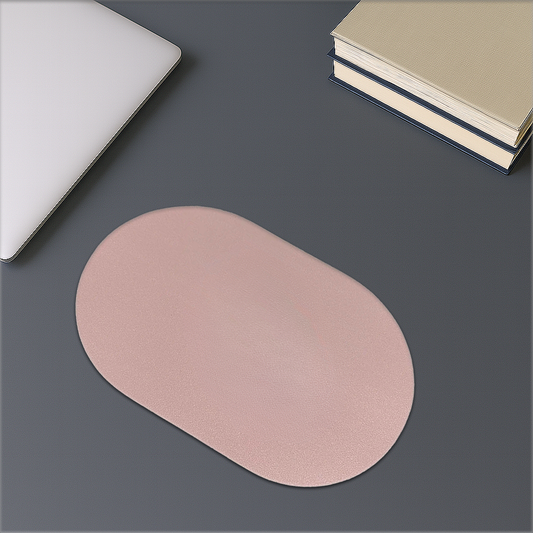 Tapis de Souris Ergonomique - Rond Minimaliste Cuir