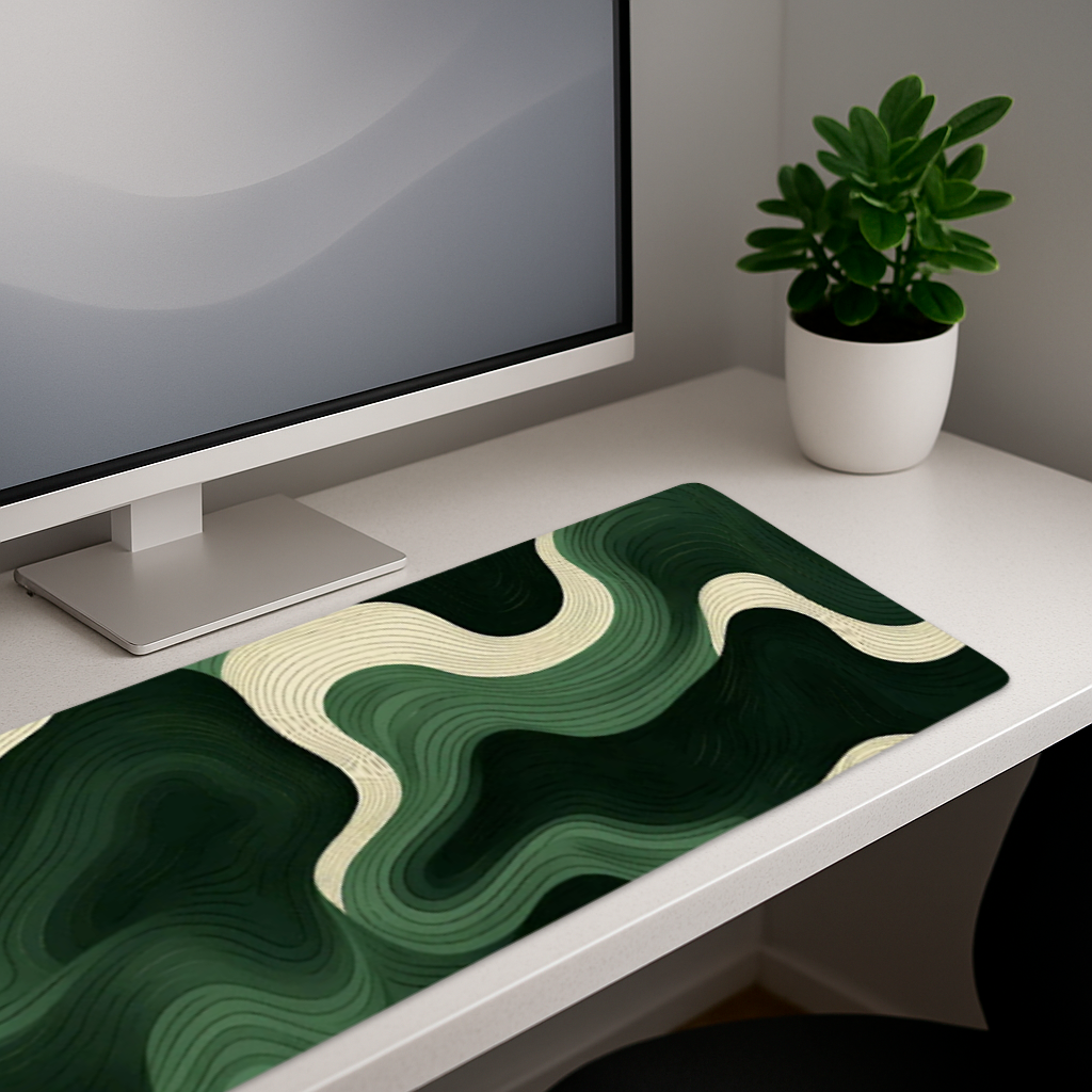 Tapis de Souris Bureau XXL - Vagues Abstraites