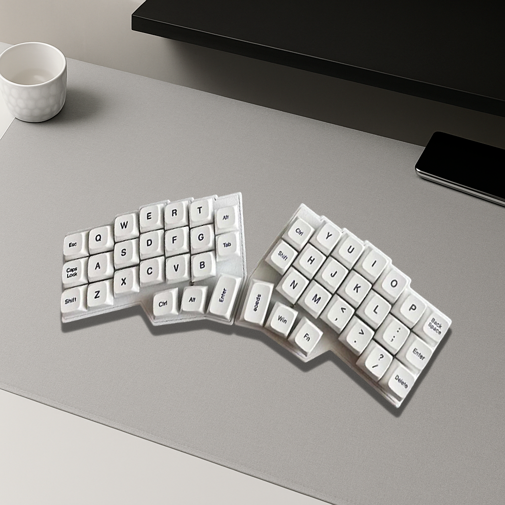Clavier Ergonomique Sans Fil - QWERTY Split Ultra Portable