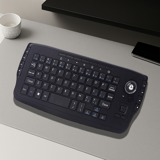 Clavier Ergonomique Sans Fil - QWERTY Trackball