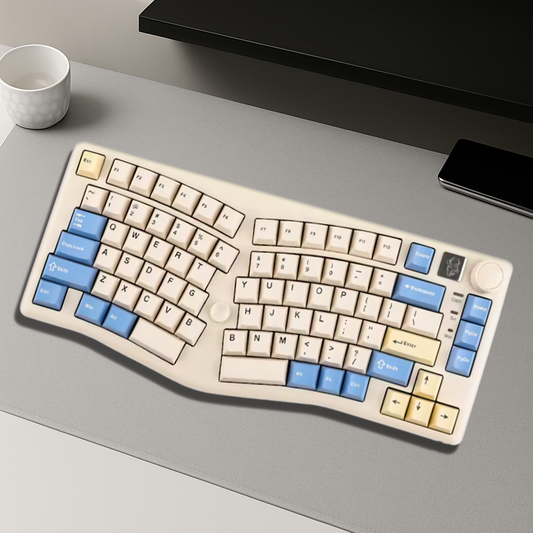 Clavier Ergonomique Sans Fil - QWERTY Mécanique RBG 83 Touches