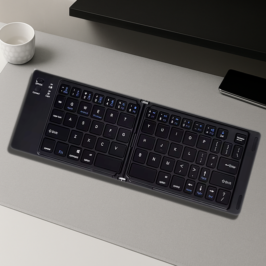Clavier Ergonomique Sans Fil - QWERTY Pliable Silencieux