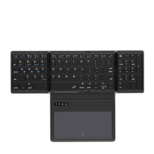 Clavier Ergonomique Sans Fil - QWERTY Pavé Tactile Pliable