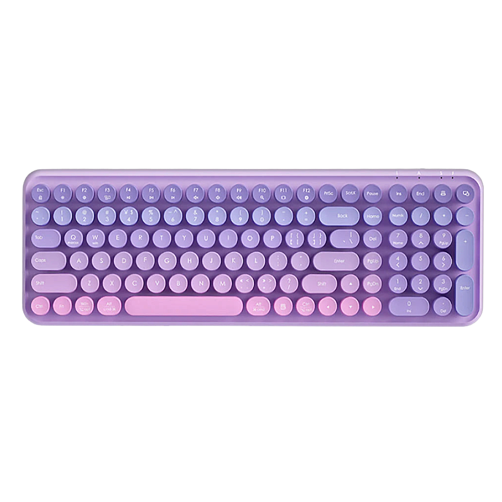 Clavier Ergonomique Sans Fil - QWERTY Rétro Multimédia