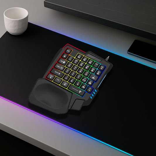 Clavier Gaming Filaire - QWERTY Pavé Monomains RGB
