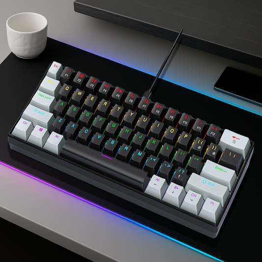 Clavier Gaming Filaire - QWERTY Mécanique Compact RGB