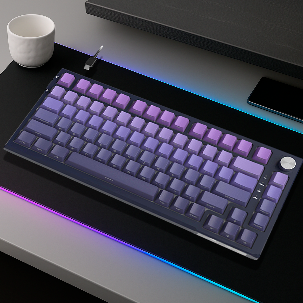 Clavier Gaming Mécanique Filaire - QWERTY RGB 75% Compact