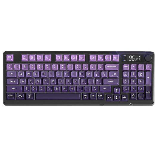 Clavier Gaming Sans Fil - QWERTY Mécanique Ecran Molette