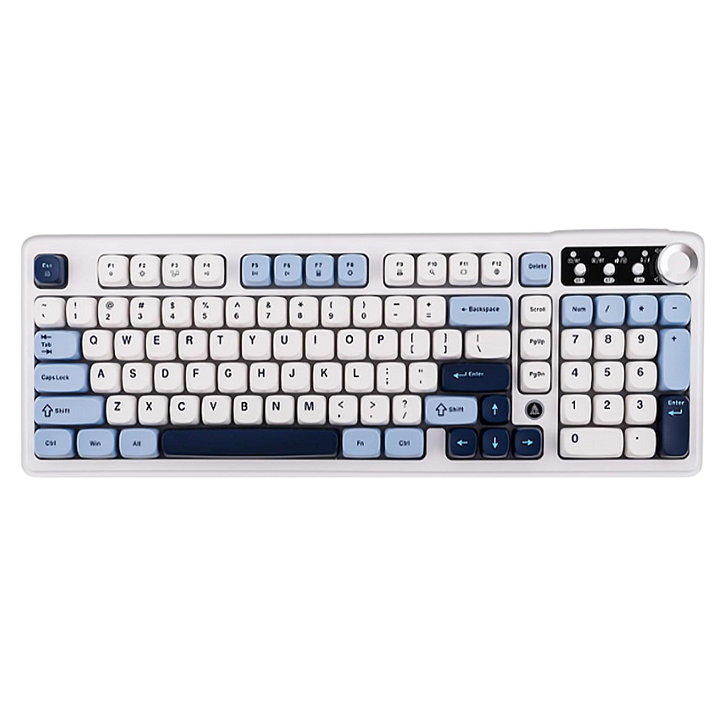 Clavier Gaming Sans Fil - QWERTY Mécanique Tri Mode Silencieux