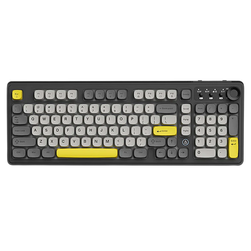 Clavier Gaming Sans Fil - QWERTY Mécanique Tri Mode Silencieux