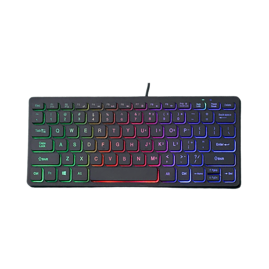 Clavier PC Filaire - QWERTY 78 Touches RGB Silencieux