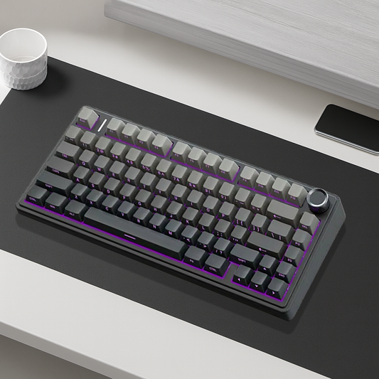 Clavier PC Mécanique Sans Fil - QWERTY 80 Touches RGB