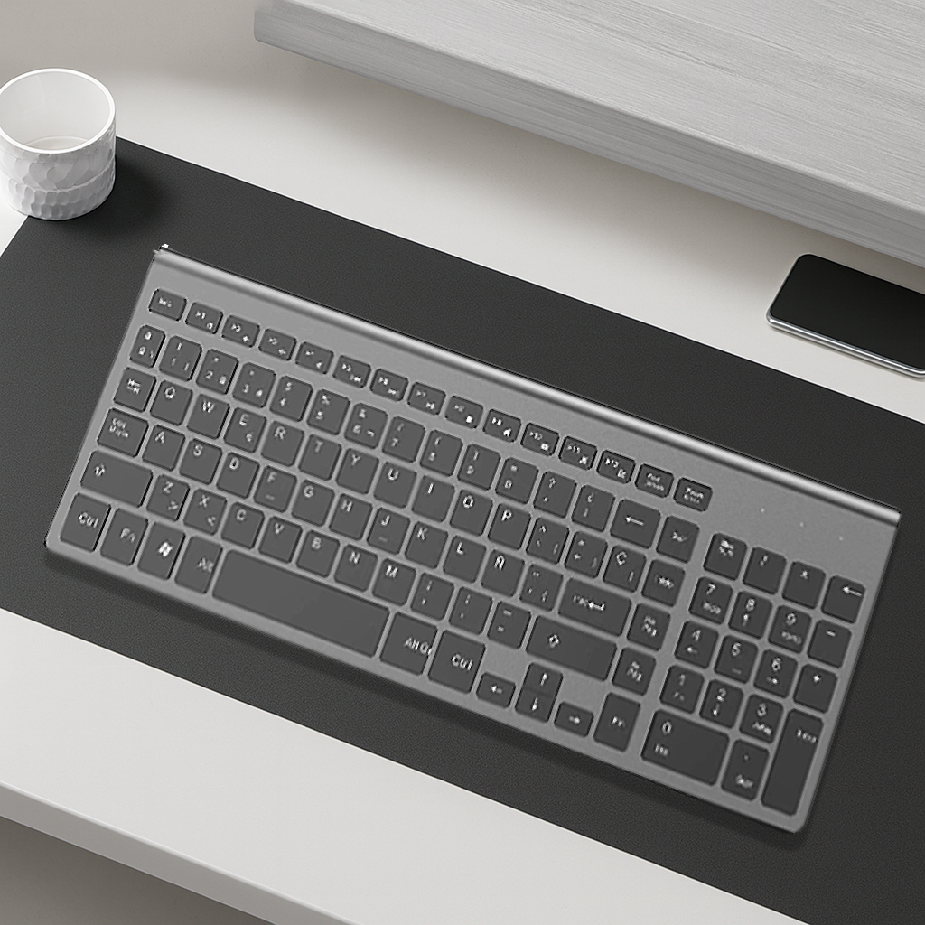 Clavier PC Sans Fil - QWERTY Fin et Silencieux