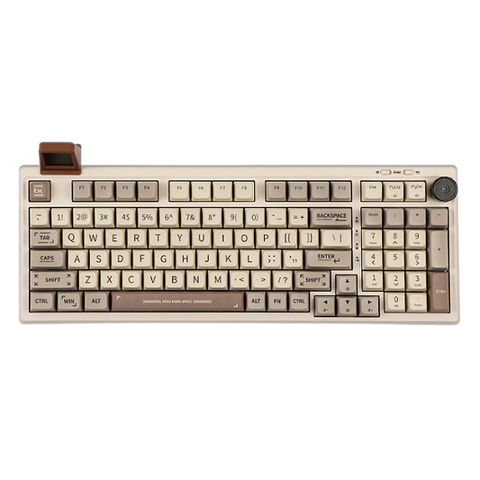 Clavier PC Sans Fil - QWERTY 97 Touches  BT/2.4G USB-C