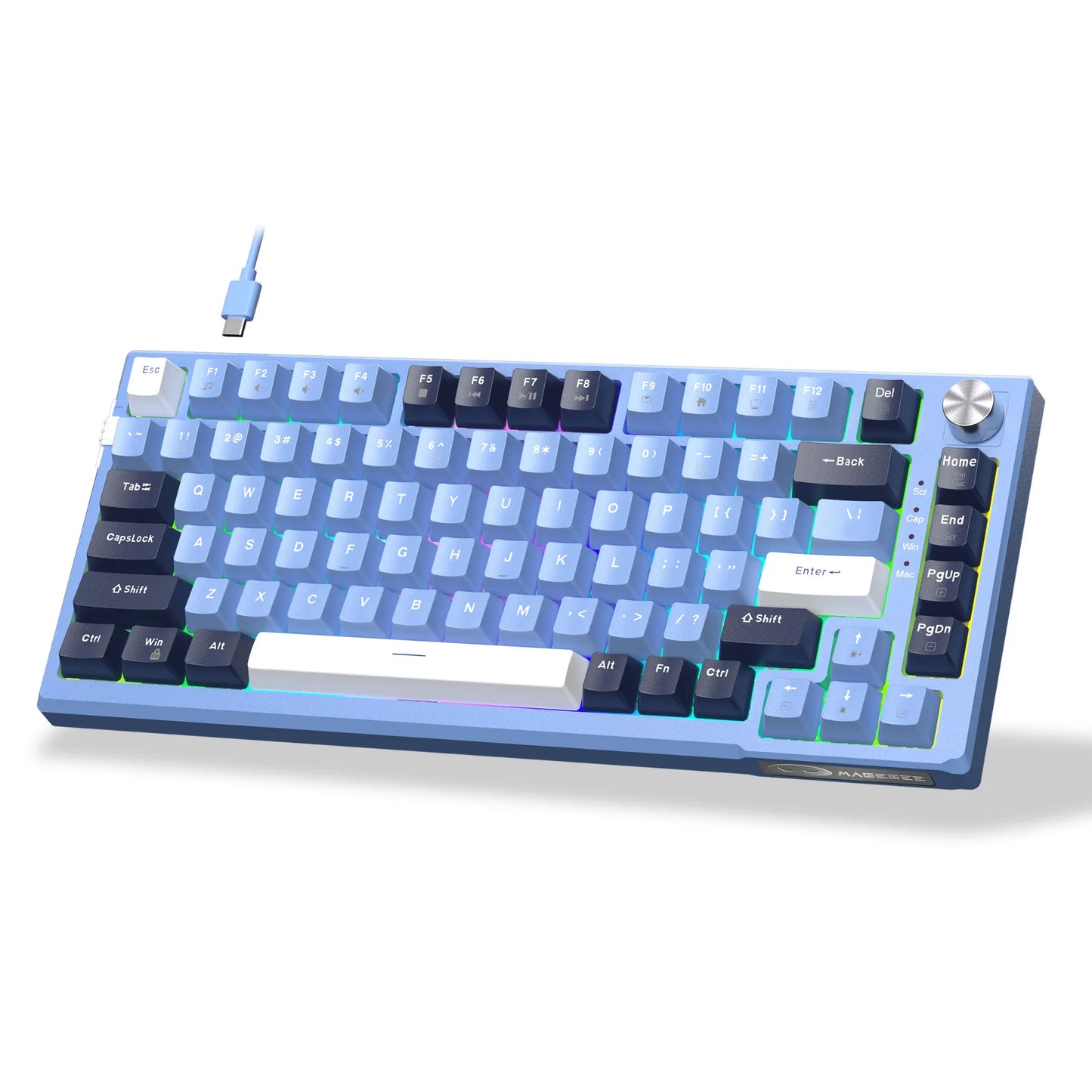 Clavier Gaming Mécanique Filaire - QWERTY RGB 75% Compact