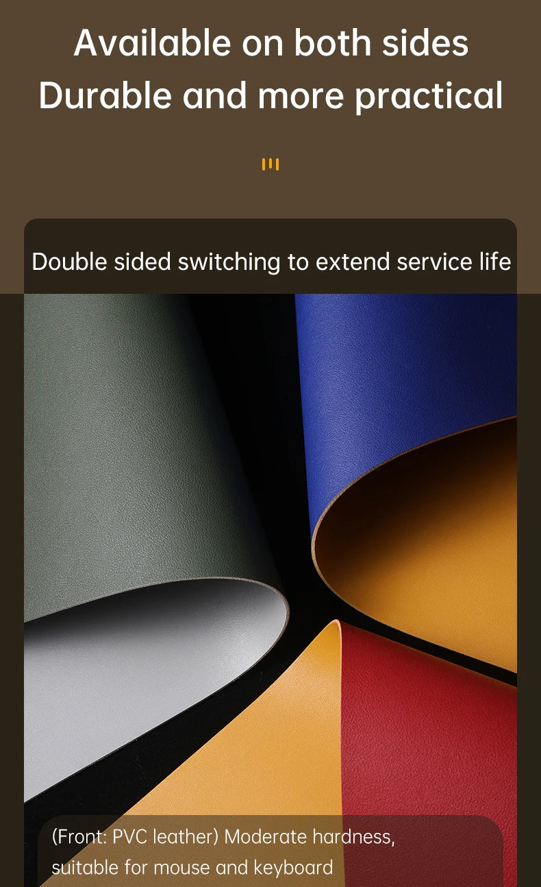 Tapis de Souris Bureau XXL - Simili Cuir Confort