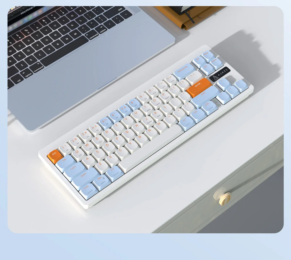 Clavier Gaming Sans Fil - QWERTY Mécanique 68 Touches Bluetooth