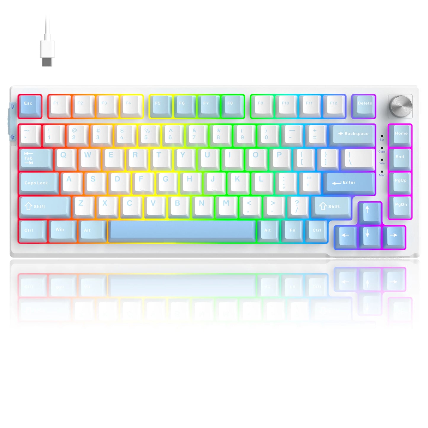 Clavier Gaming Mécanique Filaire - QWERTY RGB 75% Compact