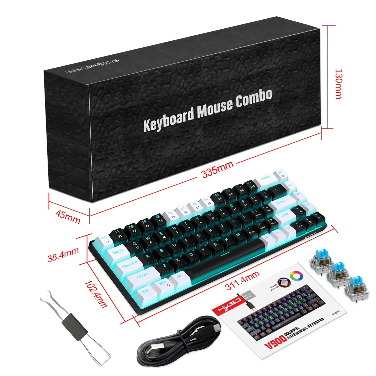 Clavier Gaming Filaire - QWERTY Mécanique Switch RGB