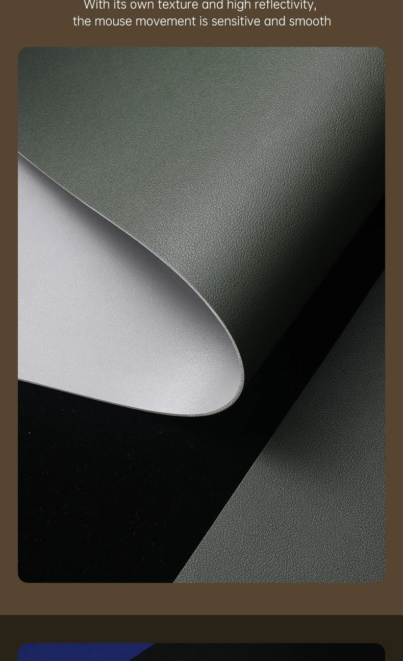 Tapis de Souris Bureau XXL - Simili Cuir Confort