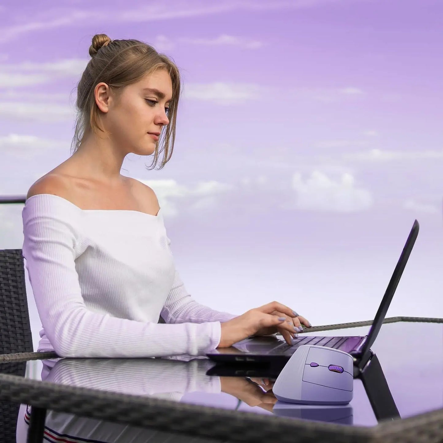 Souris Ergonomique Sans Fil - Verticale Boss Button 1600 DPI