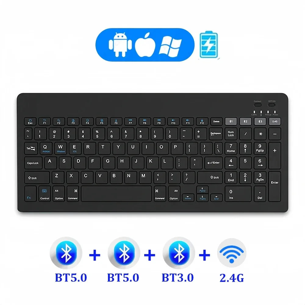 Clavier PC Sans Fil - QWERTY Multi Connexion