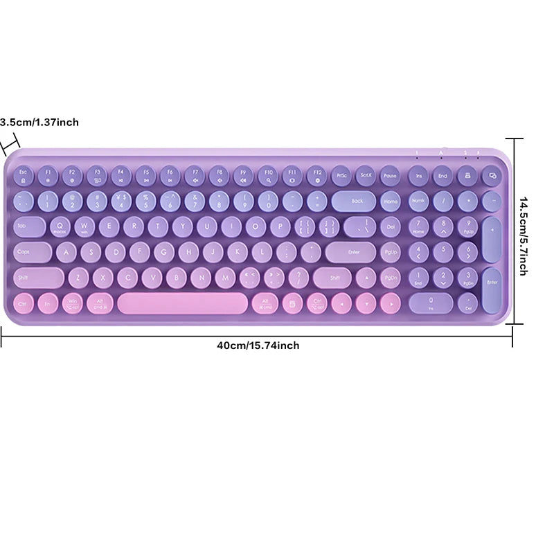 Clavier Ergonomique Sans Fil - QWERTY Rétro Multimédia