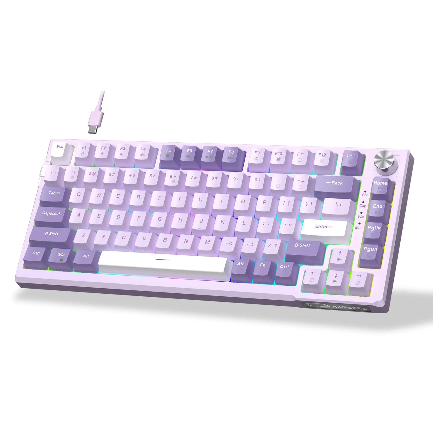 Clavier Gaming Mécanique Filaire - QWERTY RGB 75% Compact
