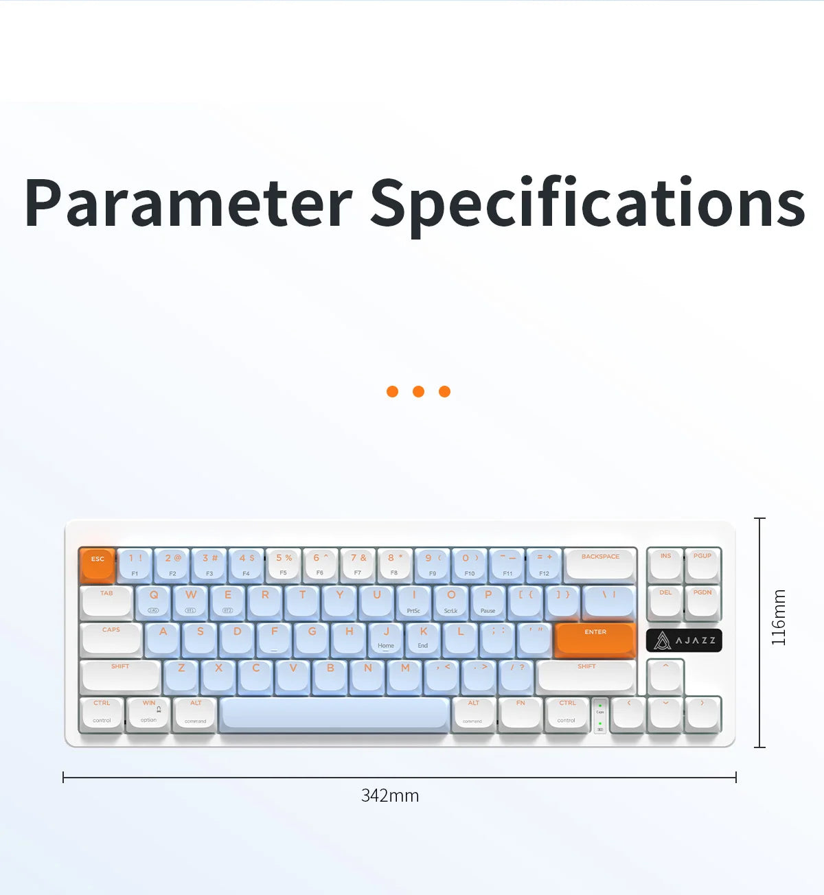 Clavier Gaming Sans Fil - QWERTY Mécanique 68 Touches Bluetooth