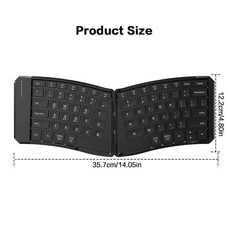 Clavier Ergonomique Filaire - QWERTY Pliant Compact Silencieux