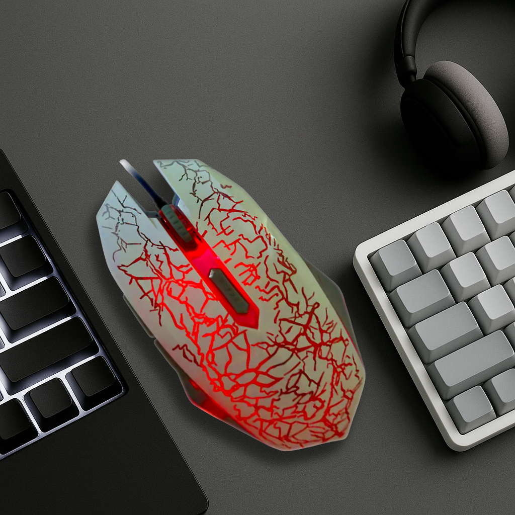 Souris Gaming Filaire - RGB Respirant 1000 DPI