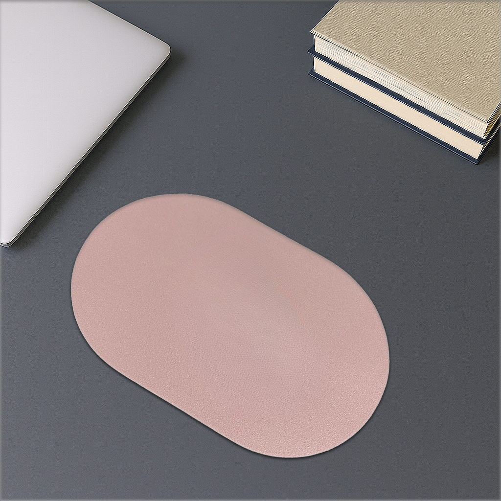 Tapis de Souris Ergonomique - Rond Minimaliste Cuir