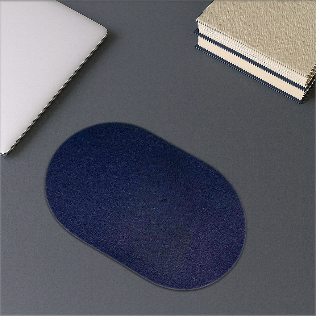 Tapis de Souris Ergonomique - Rond Minimaliste Cuir