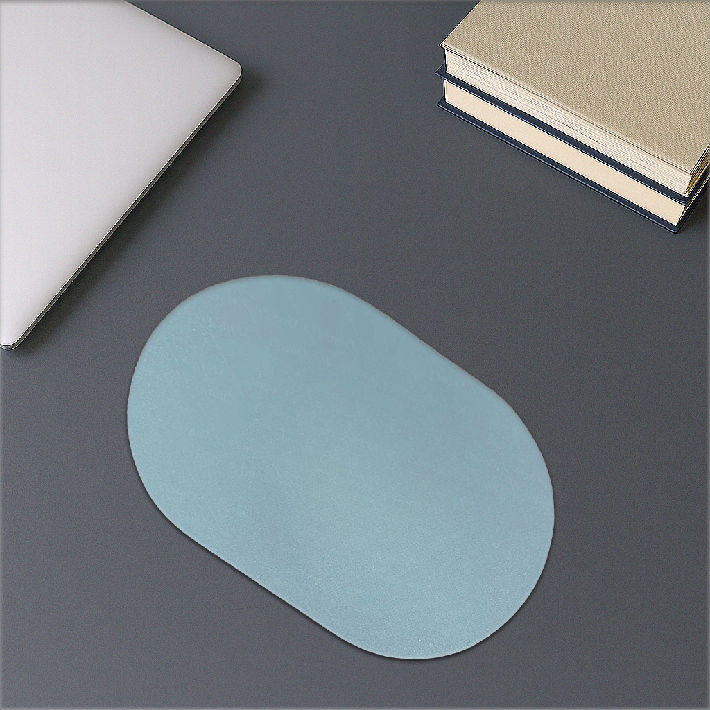 Tapis de Souris Ergonomique - Rond Minimaliste Cuir