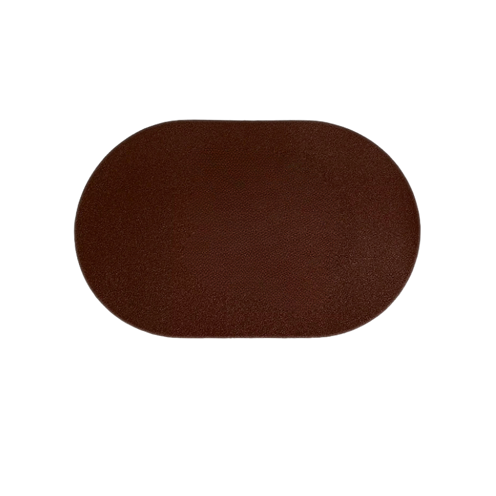 Tapis de Souris Ergonomique - Rond Minimaliste Cuir