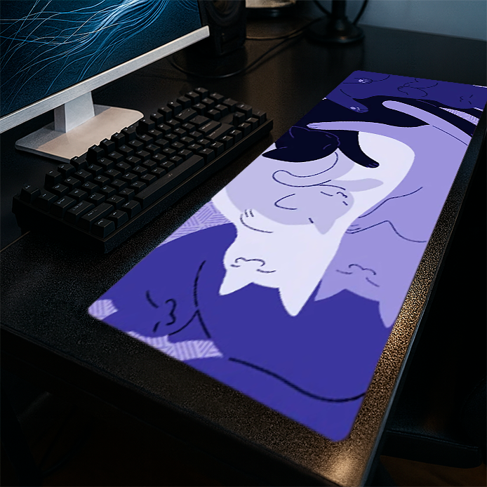 Tapis de Souris Gaming XXL - Chats graphique