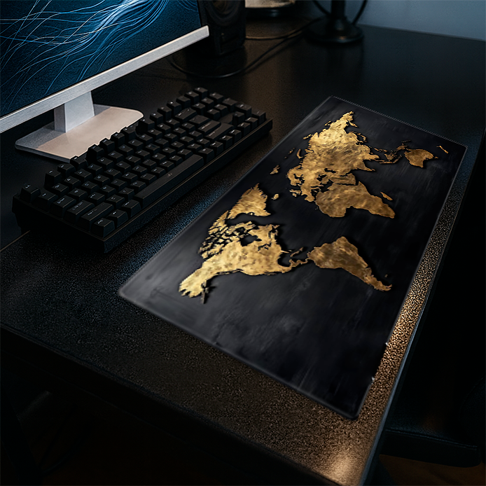 Tapis de Souris Gaming XXL - Carte Monde