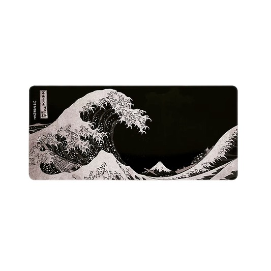 Tapis de Souris Gaming XXL - Vagues Monochromes