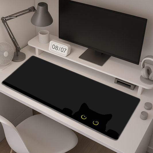 Tapis de Souris Bureau XXL - Chat Noir